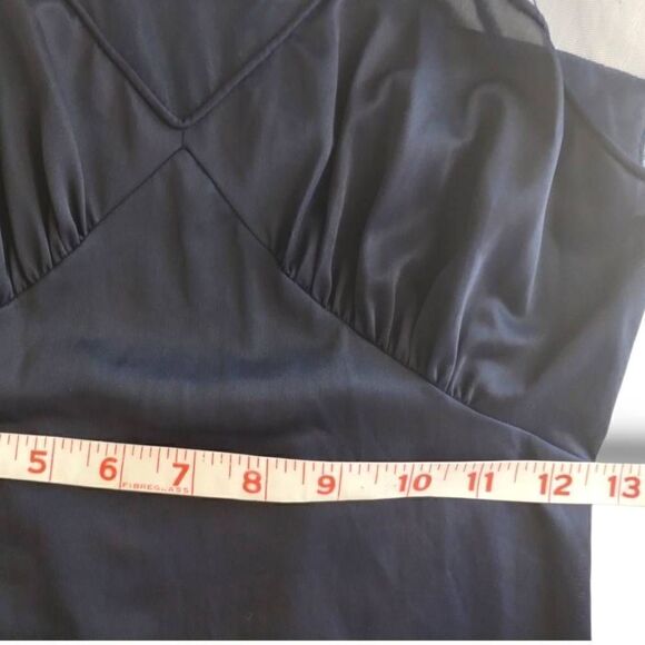 Vanity Fair Vtg Womens Navy Full Slip Nylon Sz Small 32 Below Knee 60s 70s - Picture 9 of 10